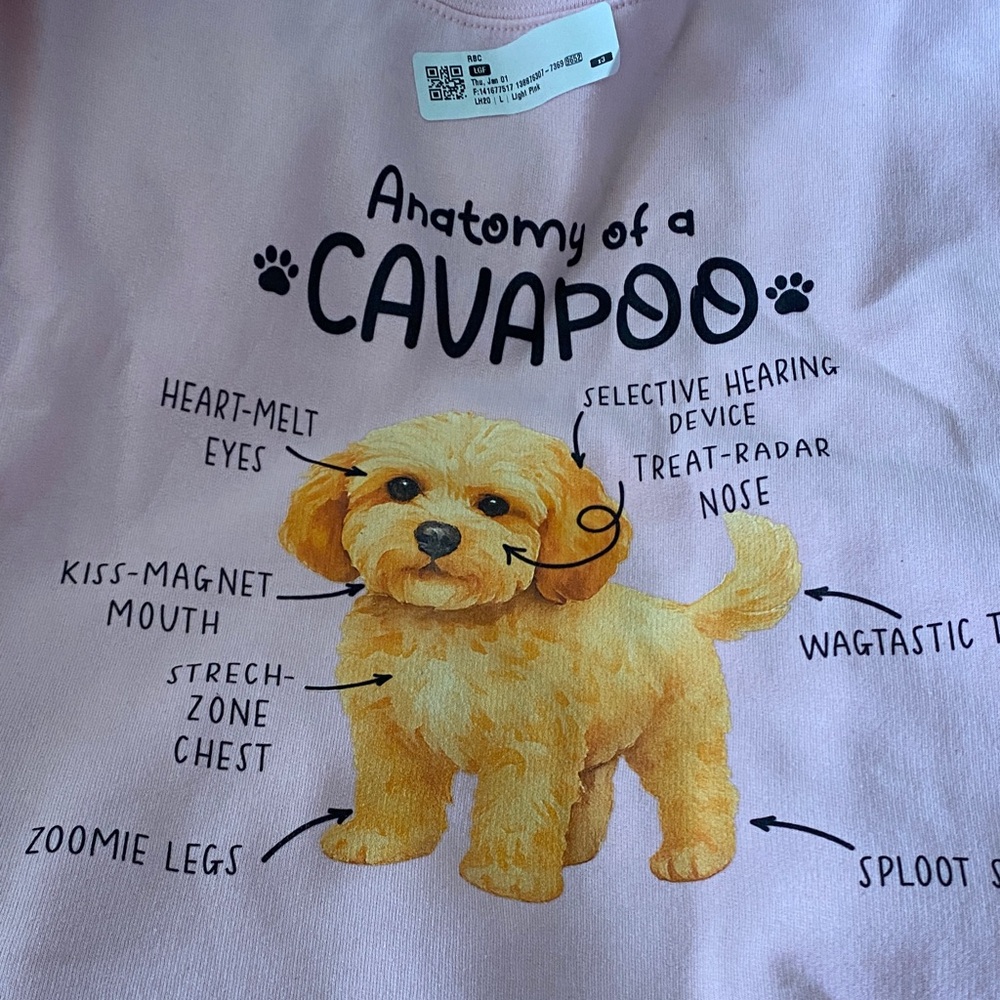 Pink Cavapoo Graphic Sweatshirt